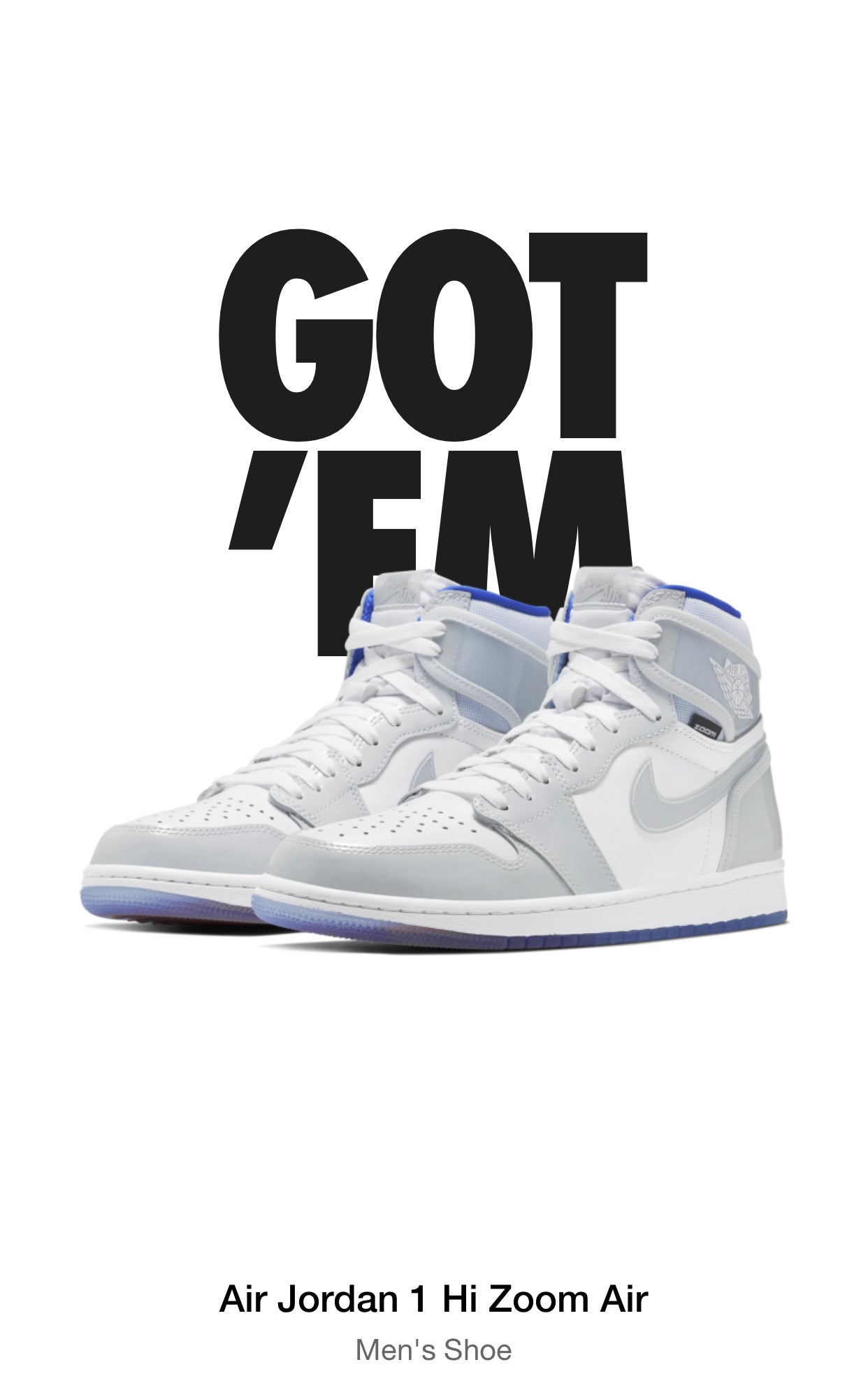 Retro Air Jordan 1 High Zoom “Racer Blue”